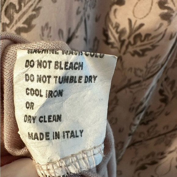 PIAZZA ROMA Italian 🇮🇹 100% Silk Blouse Capelet Ivory Blush Floral M 2 in 1 - Picture 14 of 14